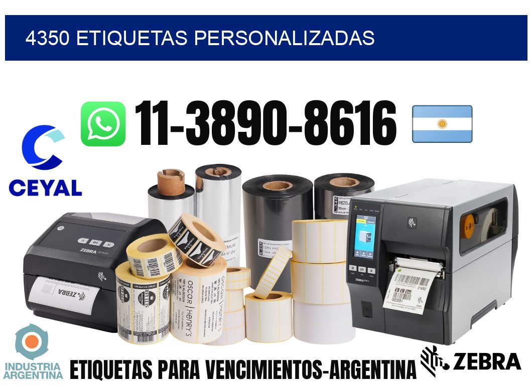 4350 etiquetas personalizadas