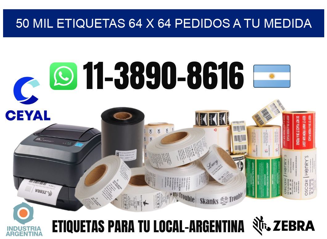50 mil etiquetas 64 x 64 Pedidos a tu medida