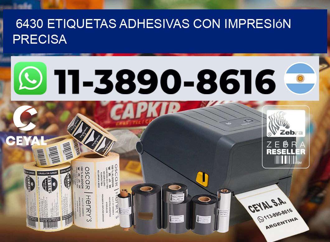 6430 Etiquetas adhesivas con impresión precisa