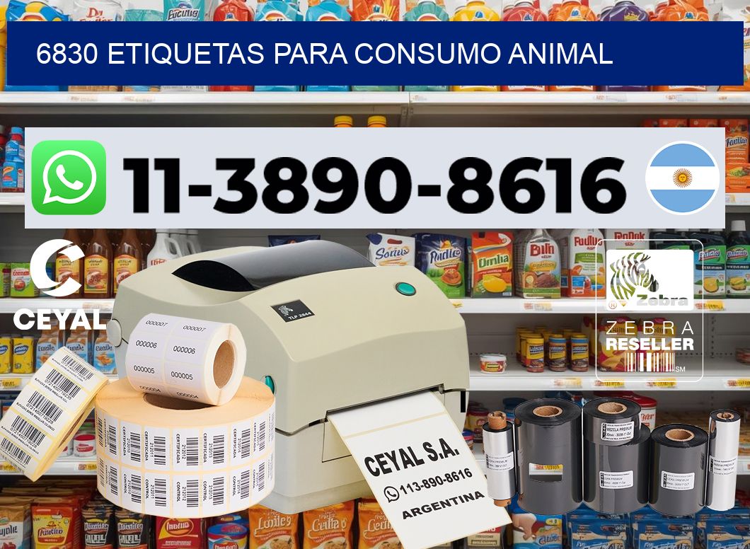 6830 Etiquetas para consumo animal