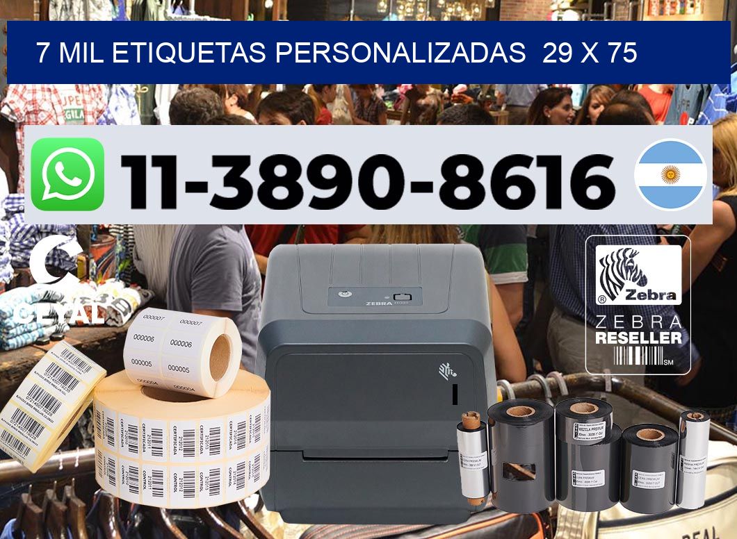 7 mil etiquetas personalizadas  29 x 75
