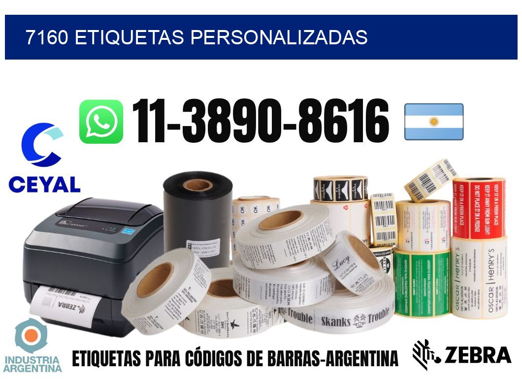 7160 etiquetas personalizadas
