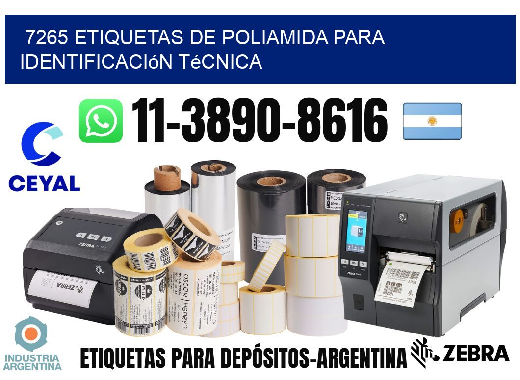 7265 Etiquetas de poliamida para identificación técnica