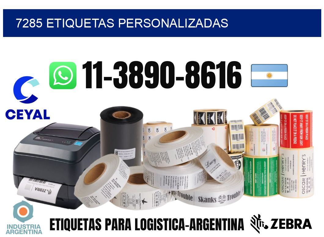 7285 etiquetas personalizadas