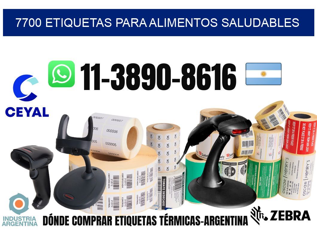 7700 Etiquetas para alimentos saludables