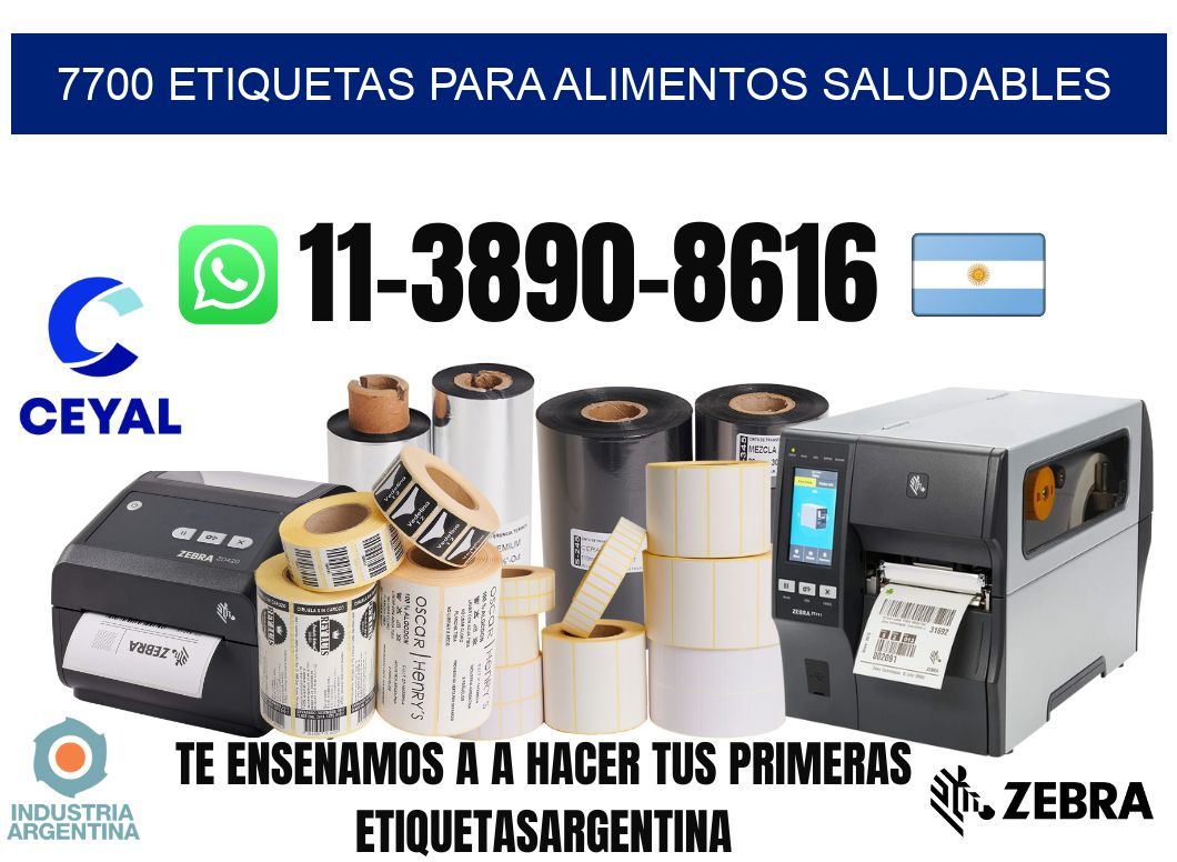 7700 Etiquetas para alimentos saludables