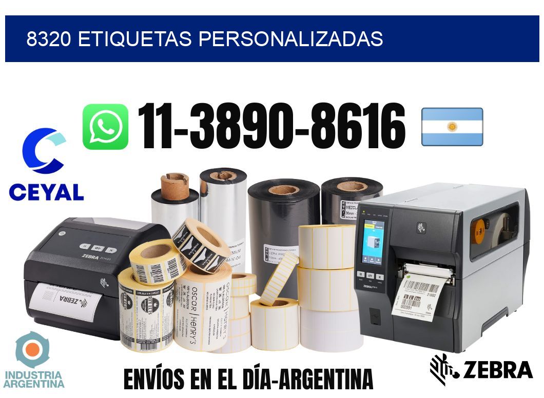 8320 etiquetas personalizadas