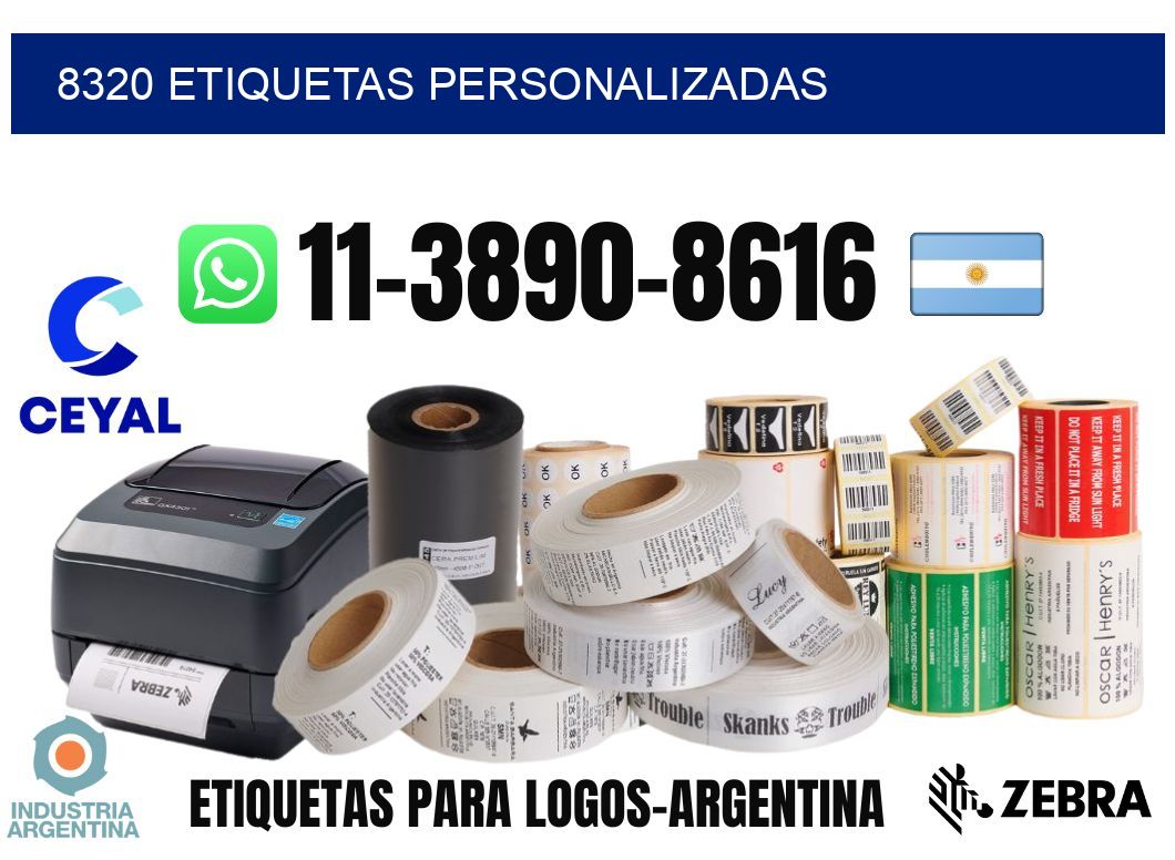 8320 etiquetas personalizadas