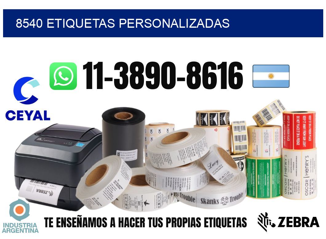 8540 etiquetas personalizadas