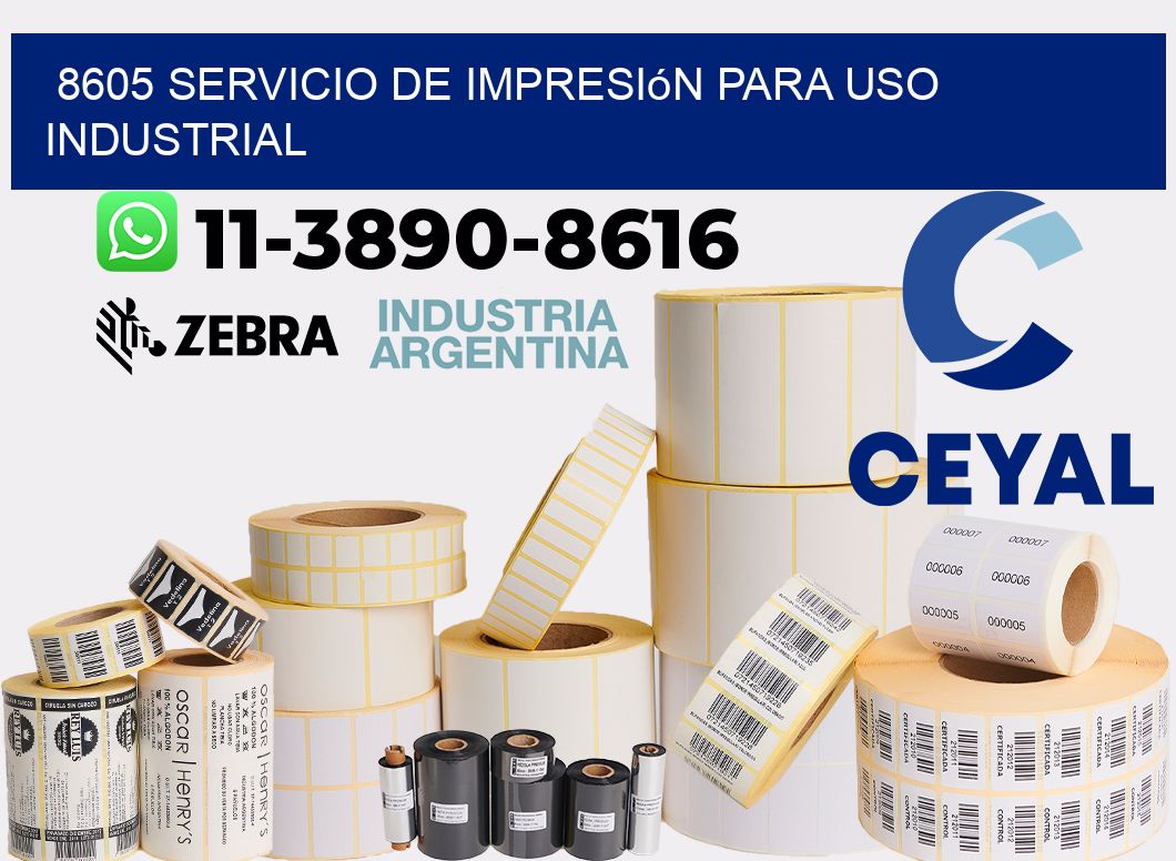 8605 Servicio de impresión para uso industrial