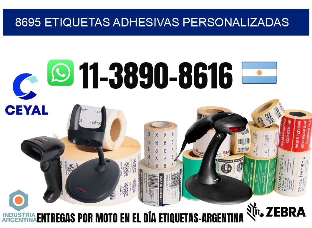 8695 Etiquetas adhesivas personalizadas