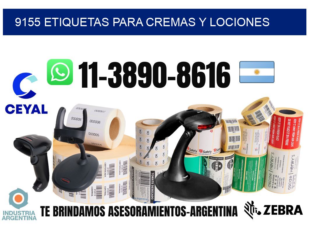 9155 Etiquetas para cremas y lociones