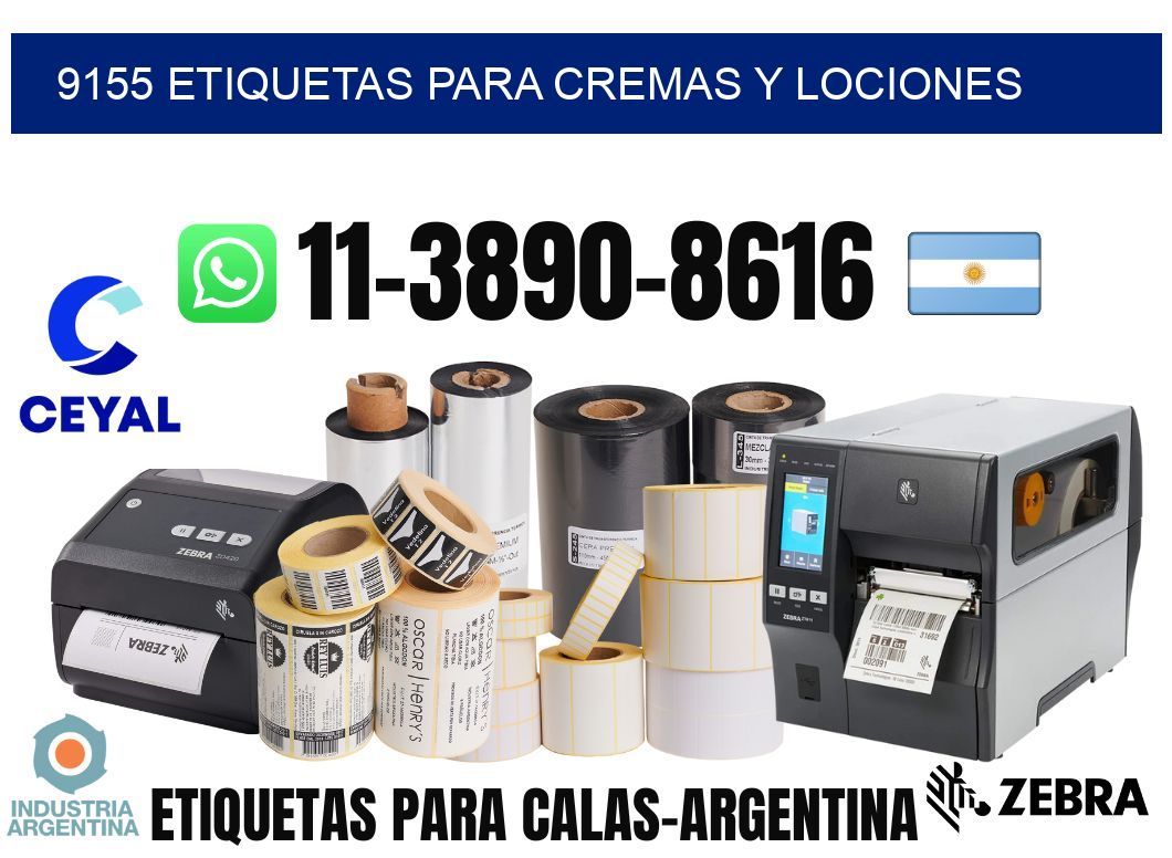 9155 Etiquetas para cremas y lociones