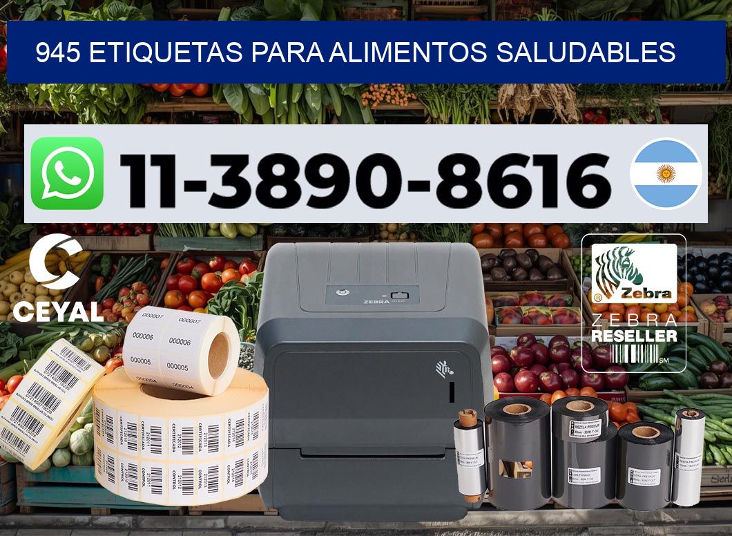 945 Etiquetas para alimentos saludables