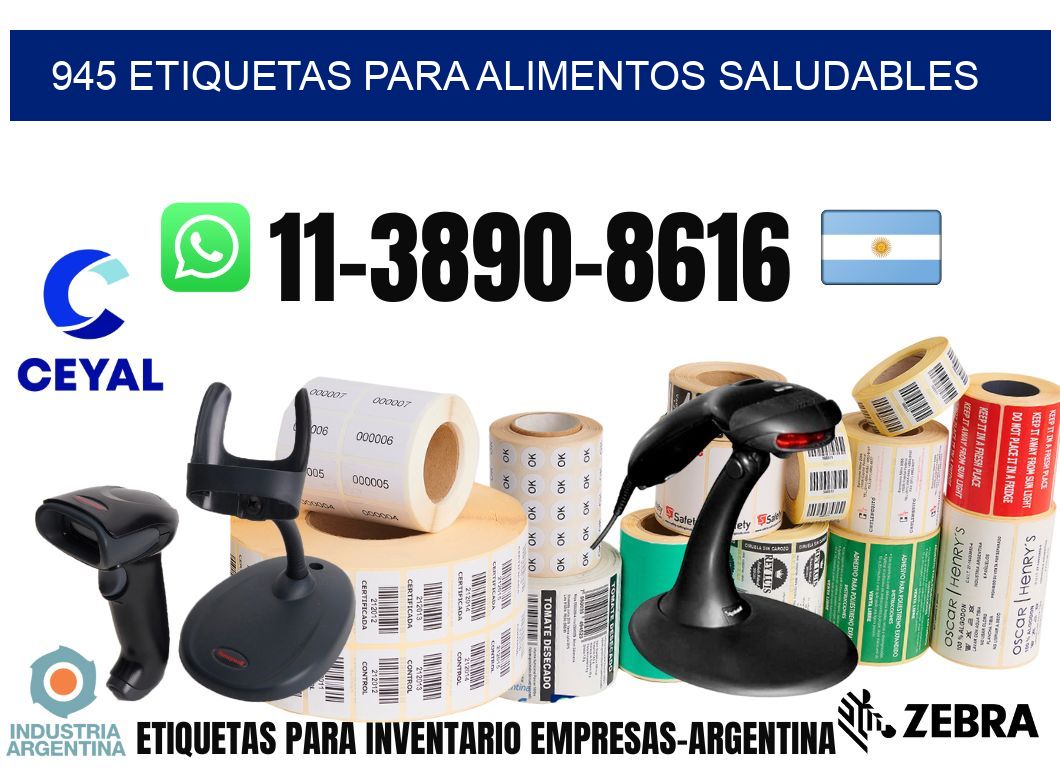 945 Etiquetas para alimentos saludables