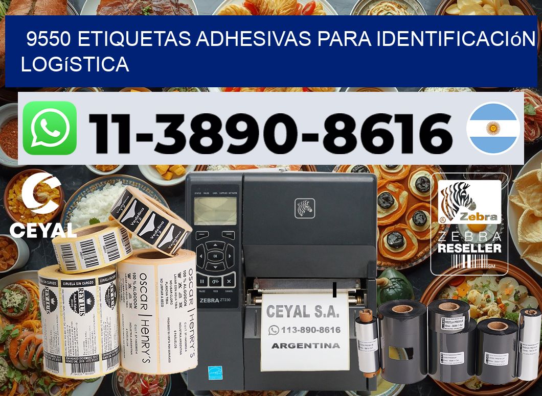 9550 Etiquetas adhesivas para identificación logística