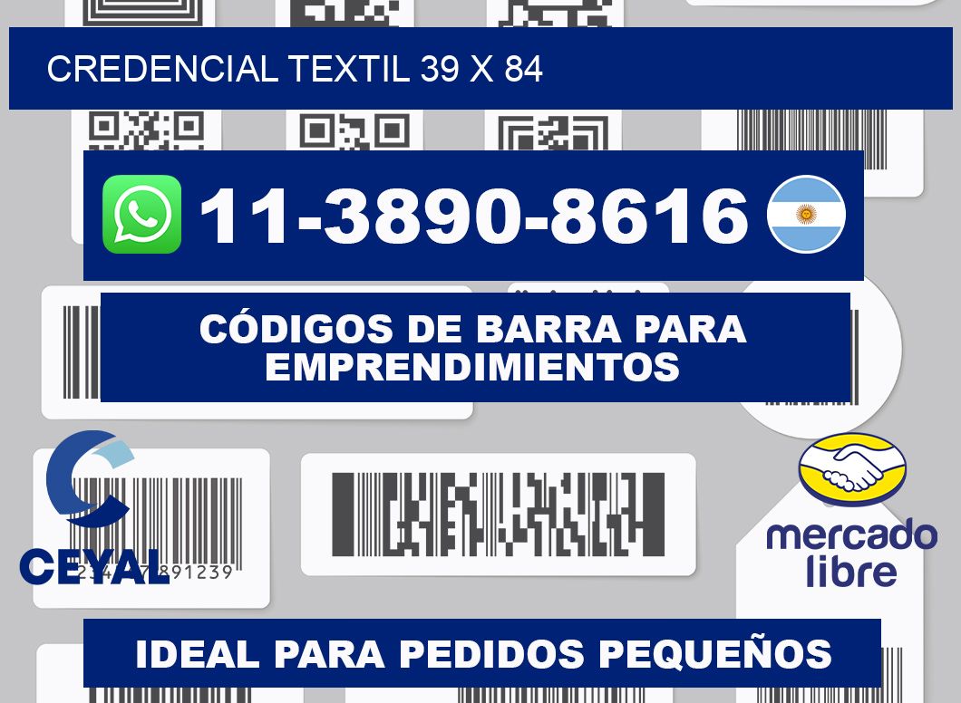 Credencial textil 39 x 84