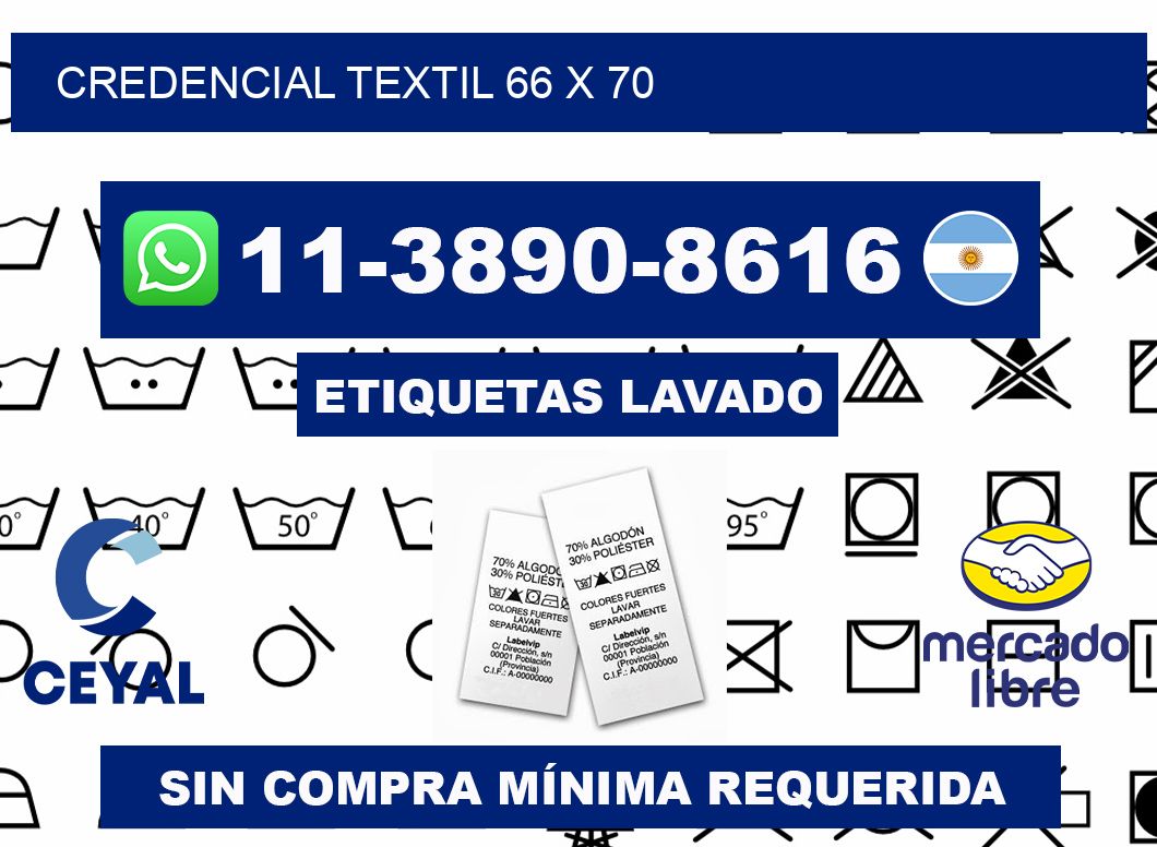 Credencial textil 66 x 70