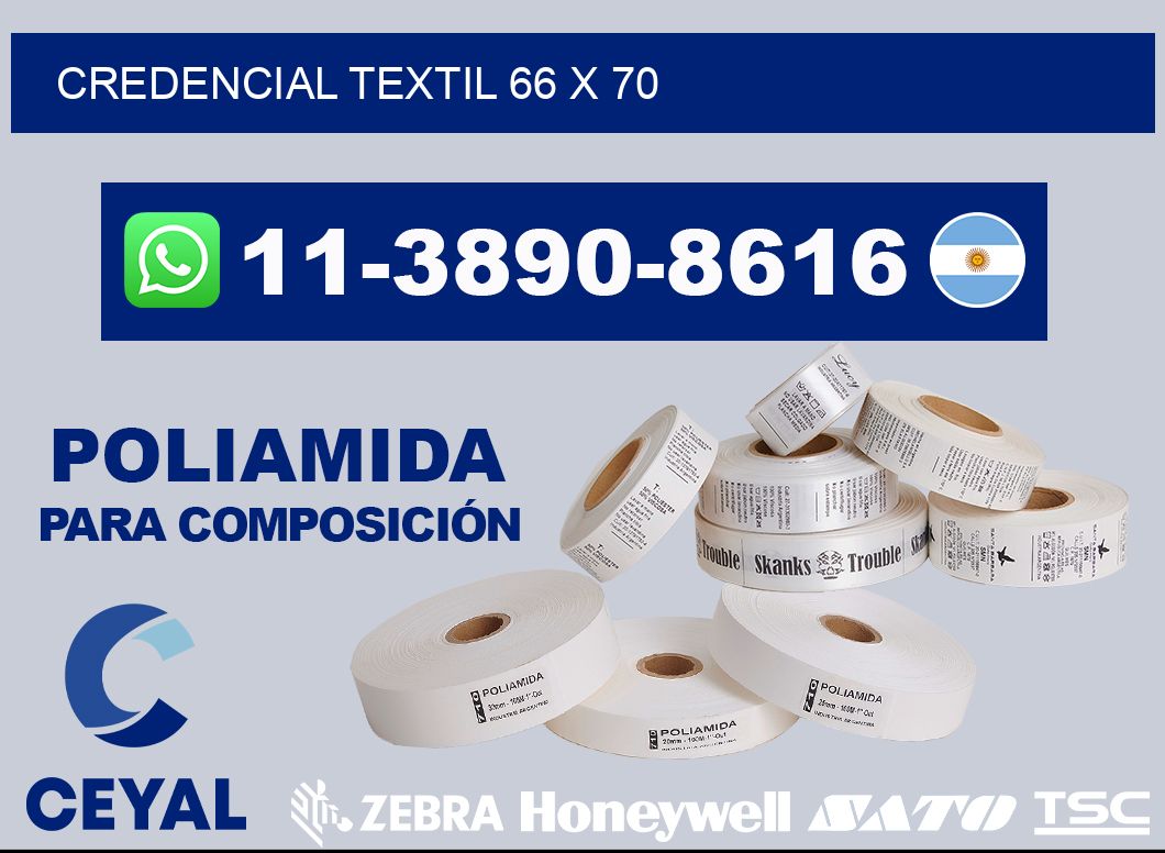 Credencial textil 66 x 70