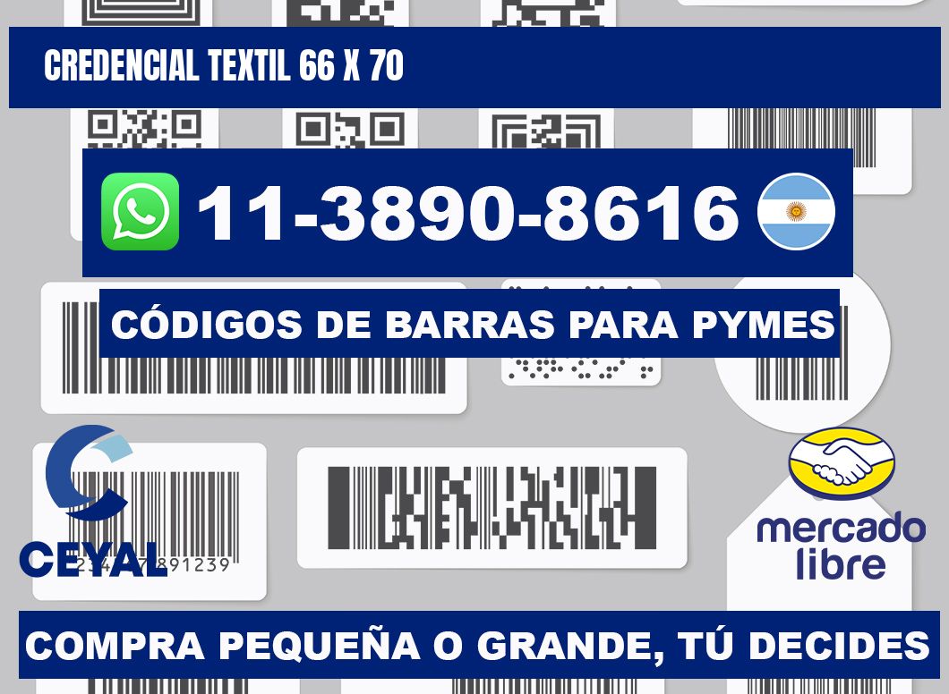 Credencial textil 66 x 70