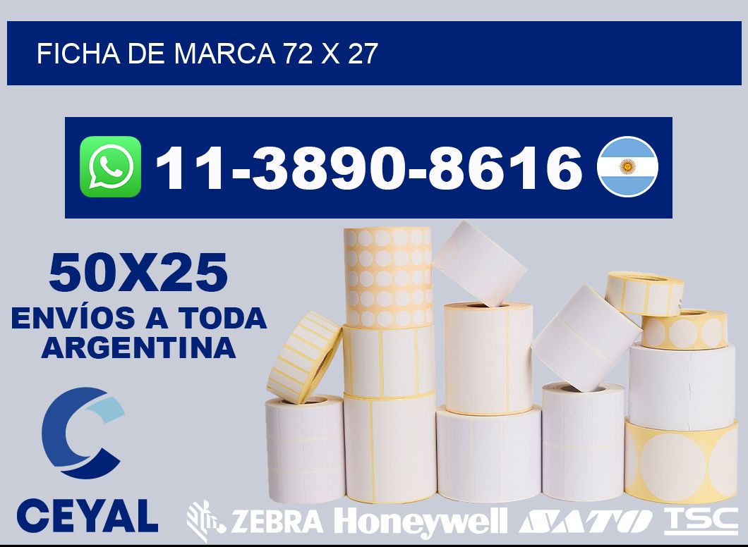 Ficha de marca 72 x 27