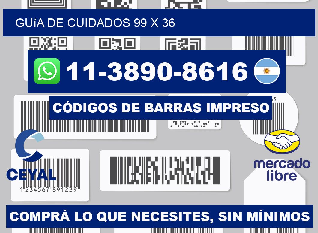 Guía de cuidados 99 x 36
