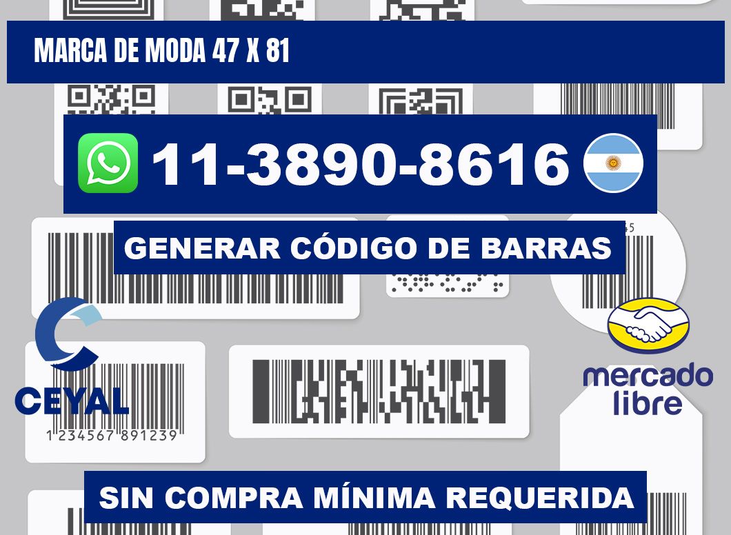 Marca de moda 47 x 81