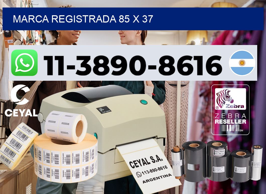Marca registrada 85 x 37