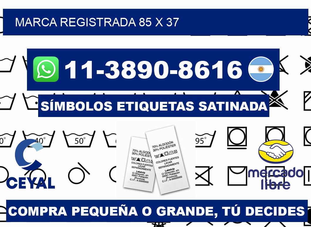 Marca registrada 85 x 37