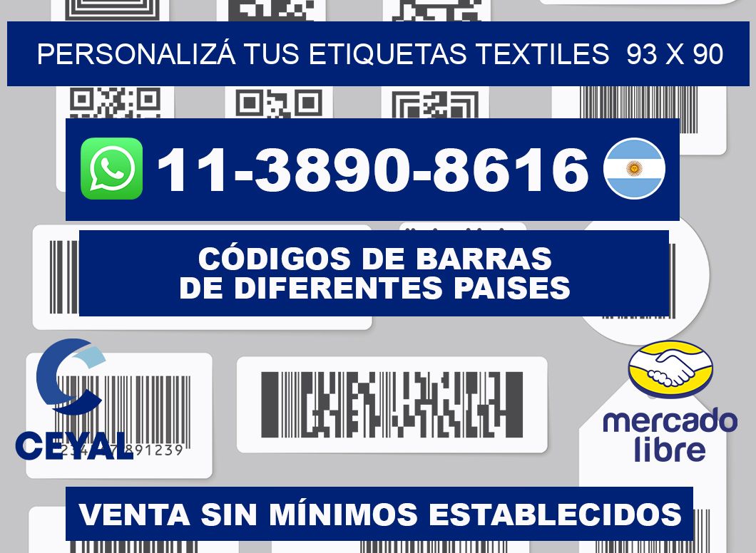 PERSONALIZÁ TUS ETIQUETAS TEXTILES  93 x 90