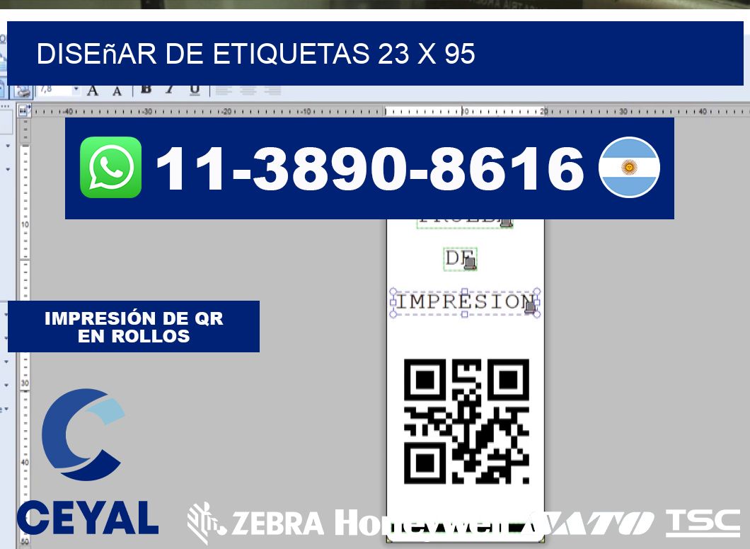 diseñar de etiquetas 23 x 95