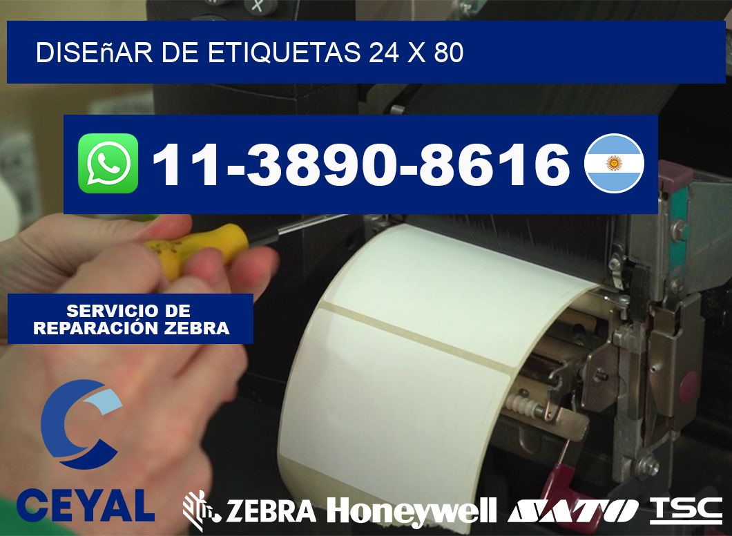 diseñar de etiquetas 24 x 80