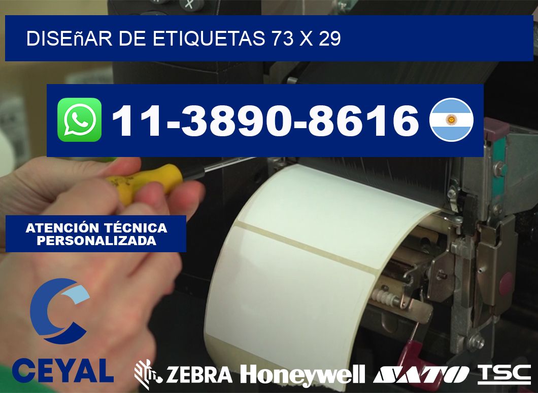 diseñar de etiquetas 73 x 29