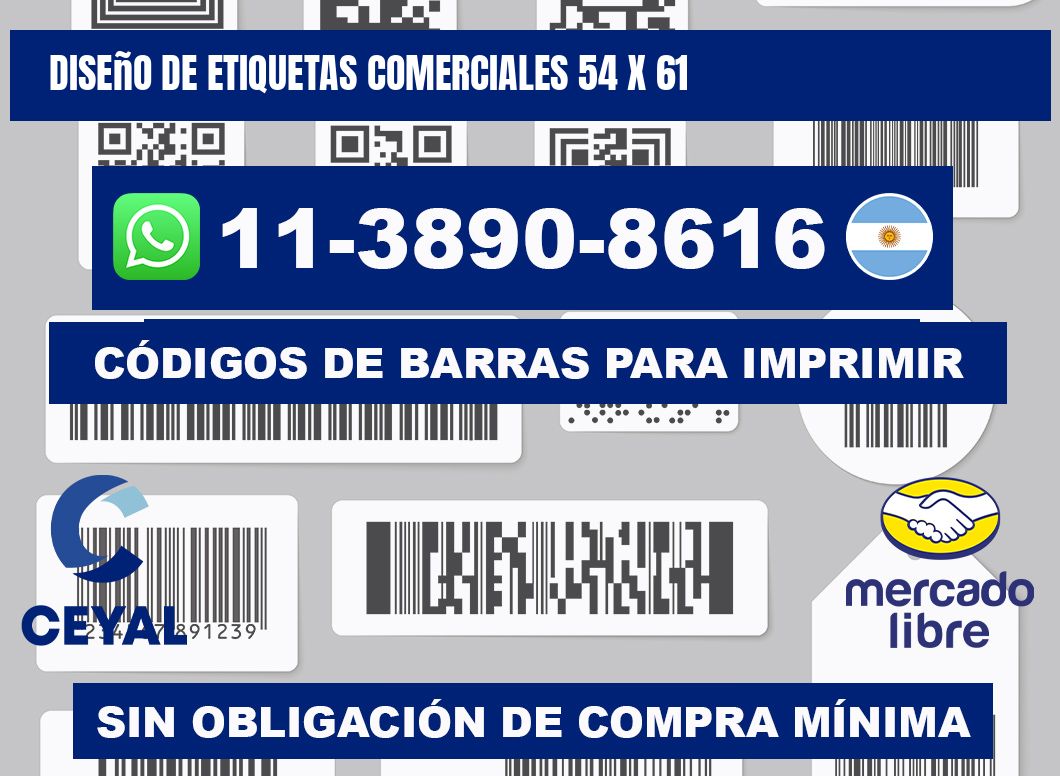 diseño de etiquetas comerciales 54 x 61