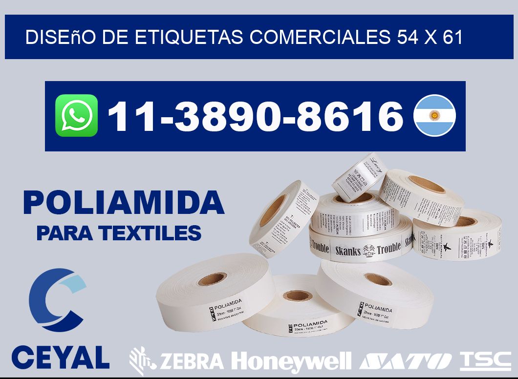 diseño de etiquetas comerciales 54 x 61
