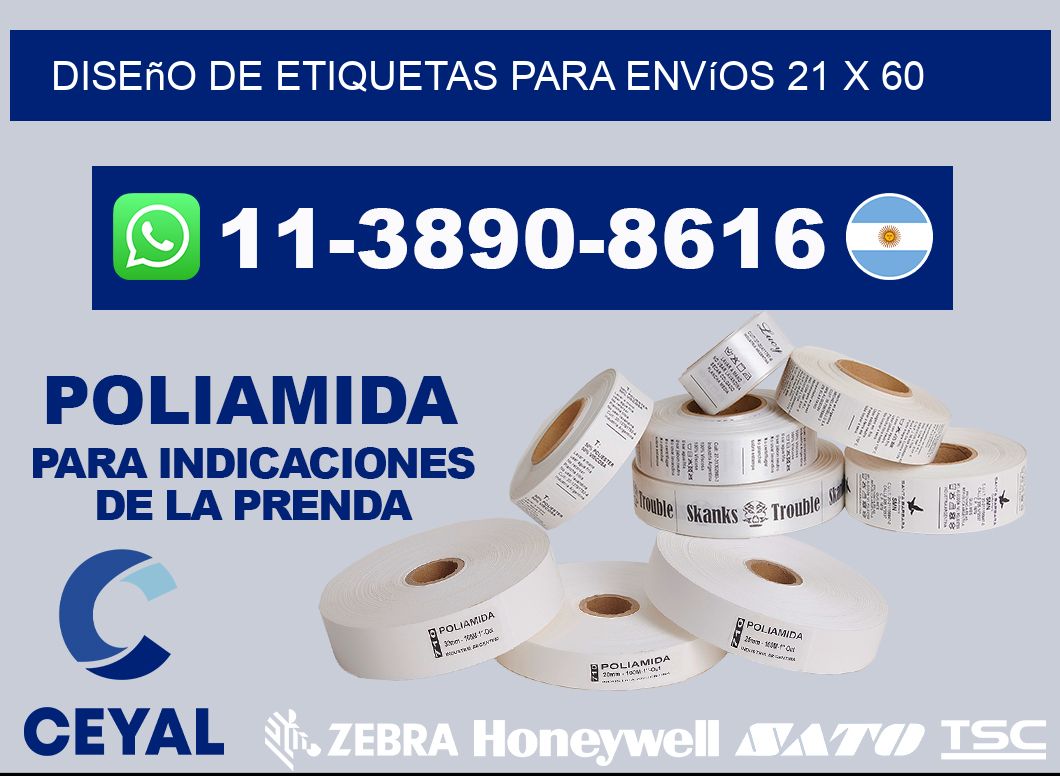 diseño de etiquetas para envíos 21 x 60