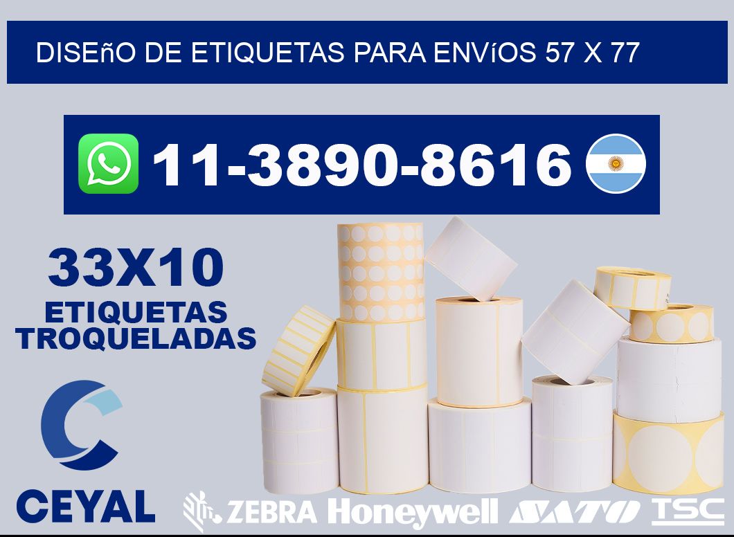 diseño de etiquetas para envíos 57 x 77