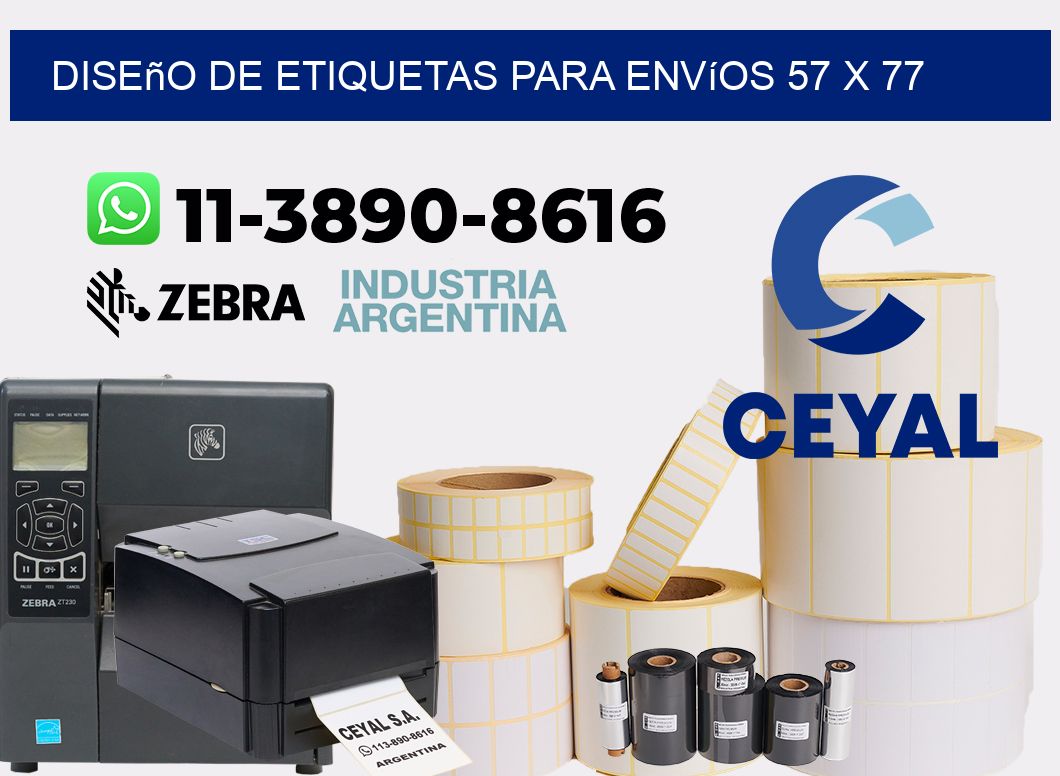 diseño de etiquetas para envíos 57 x 77