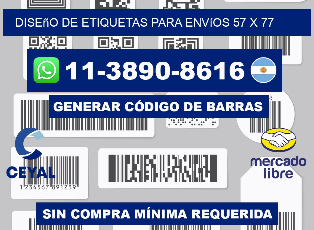 diseño de etiquetas para envíos 57 x 77