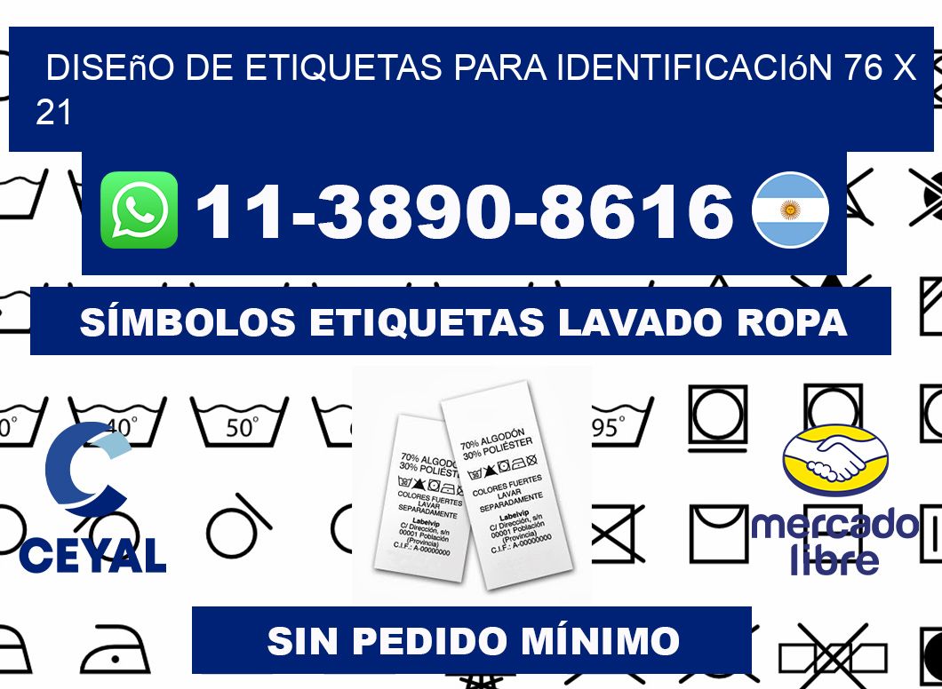 diseño de etiquetas para identificación 76 x 21