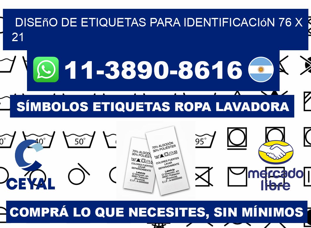 diseño de etiquetas para identificación 76 x 21