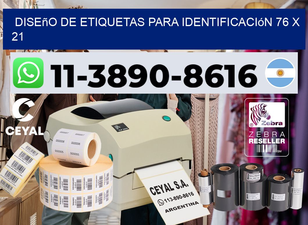 diseño de etiquetas para identificación 76 x 21