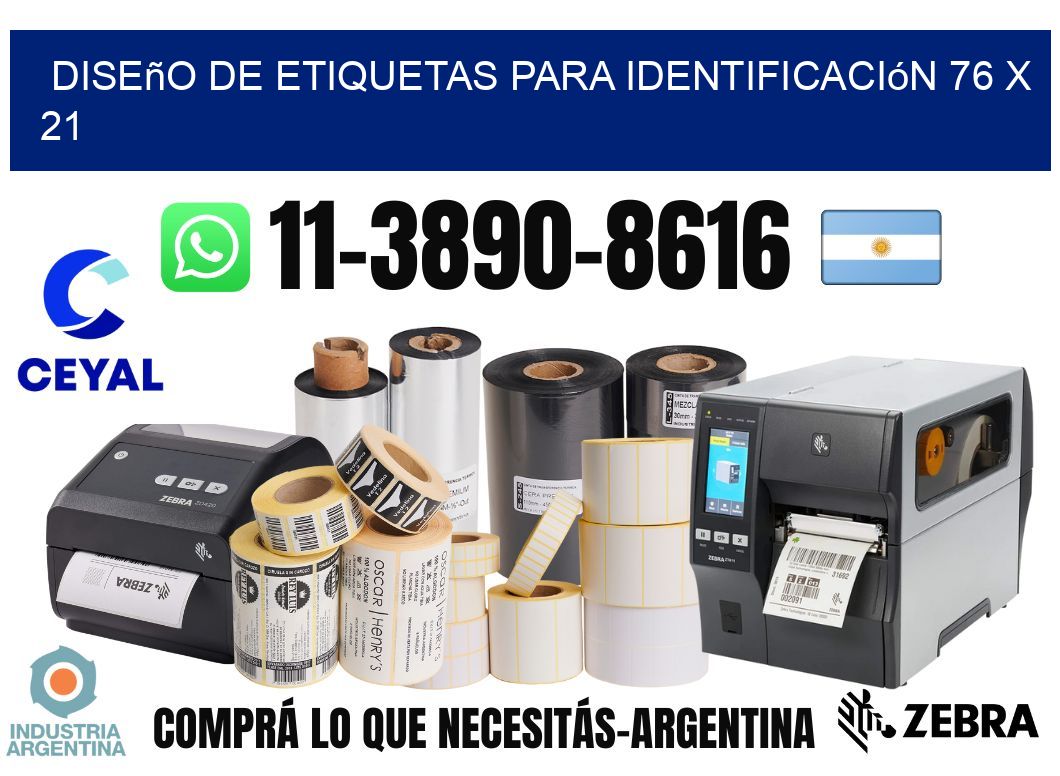 diseño de etiquetas para identificación 76 x 21
