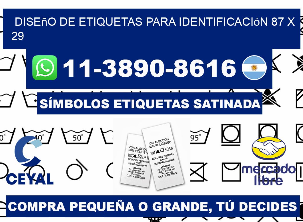 diseño de etiquetas para identificación 87 x 29