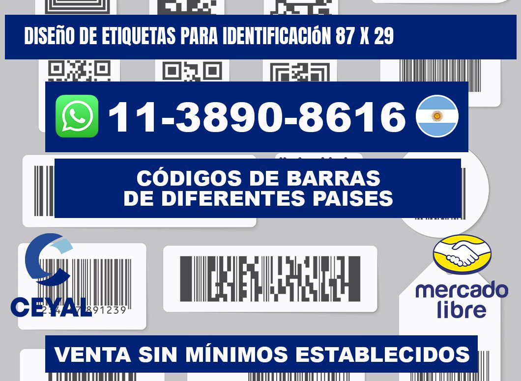 diseño de etiquetas para identificación 87 x 29