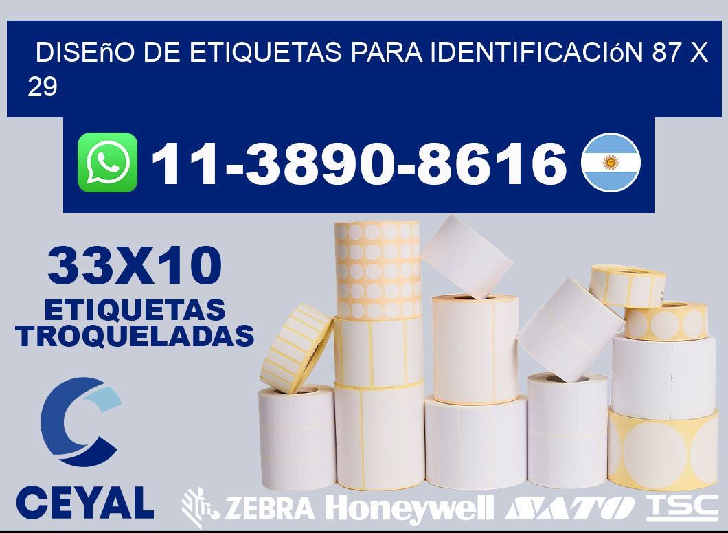 diseño de etiquetas para identificación 87 x 29