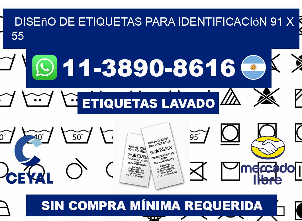 diseño de etiquetas para identificación 91 x 55