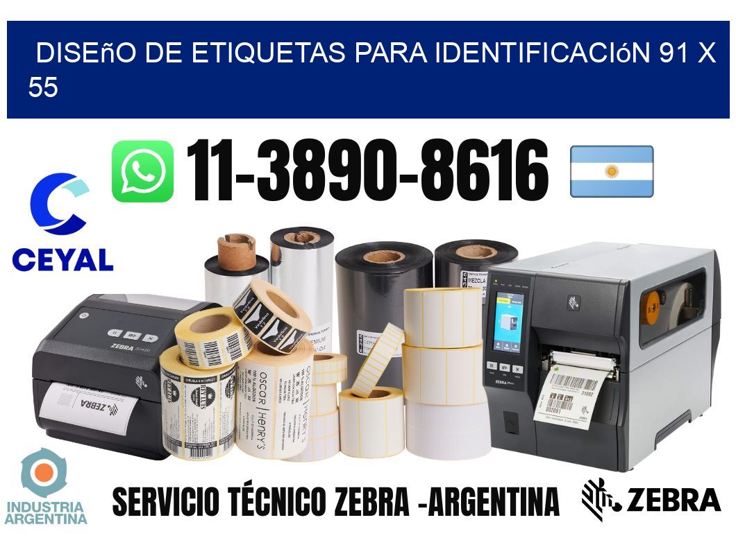 diseño de etiquetas para identificación 91 x 55