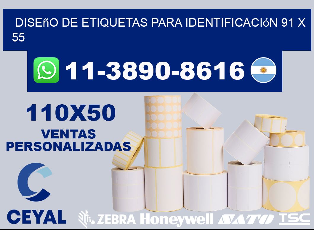 diseño de etiquetas para identificación 91 x 55