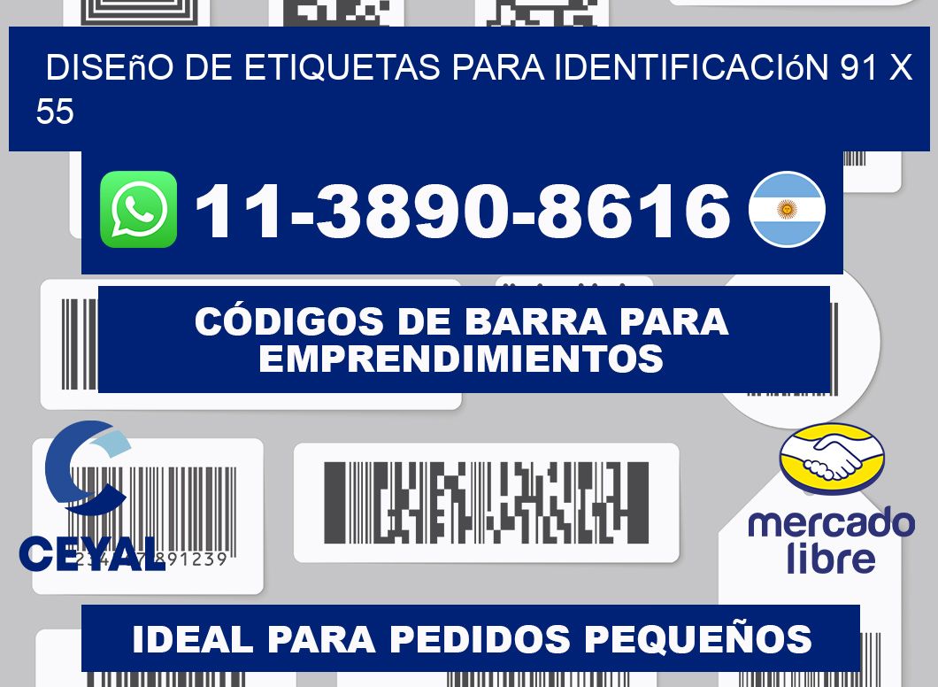 diseño de etiquetas para identificación 91 x 55